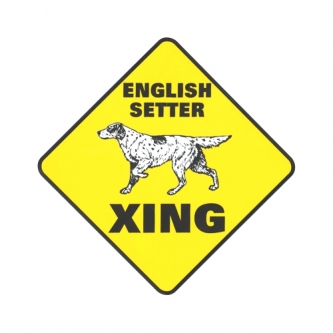 English Setter Crossing Sign
